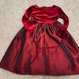 Girls velvet holiday dress